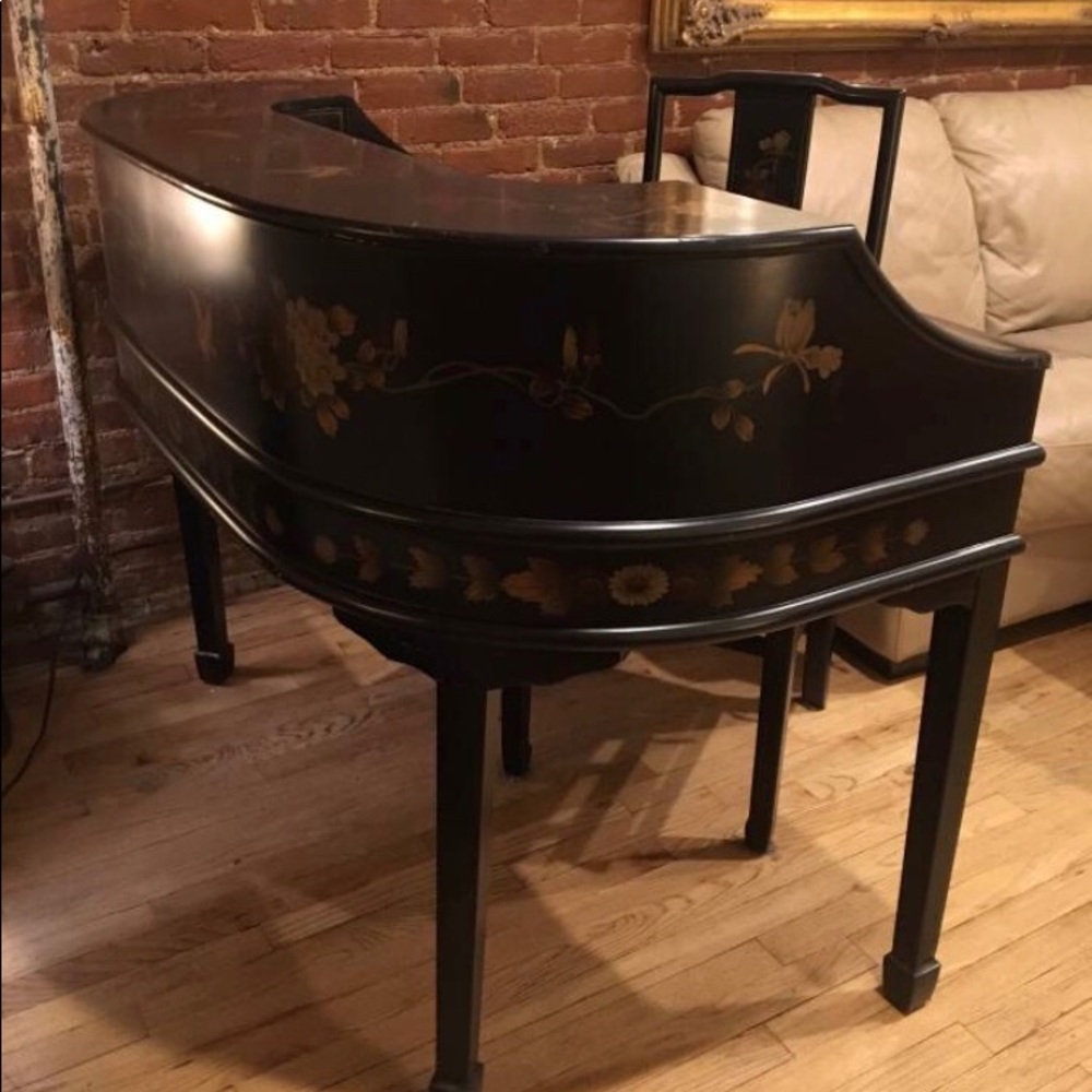 Oriental asian desk with chair